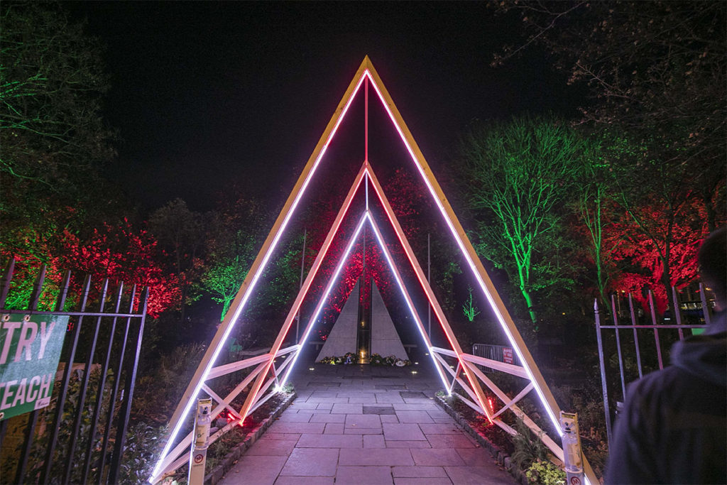 Installations lumineuses sur Merrion Square